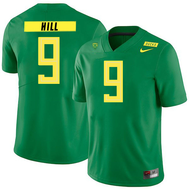 Men #9 Jamal Hill Oregon Ducks College Football Jerseys Stitched Sale-Green - Click Image to Close